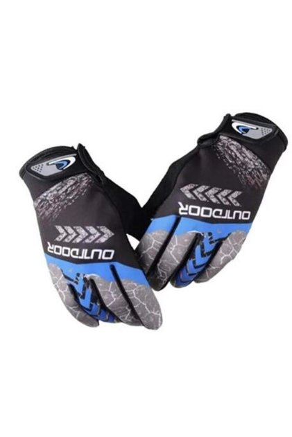 Outdoor Mtb Mevsimlik Tam Parmak Bisiklet Eldiveni Large Rüzgar Geçirmez Eldiven
