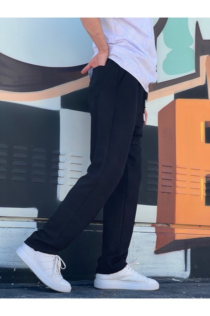 Vintage Elastic Waist New Season Men's Baggy Trousers Srp1