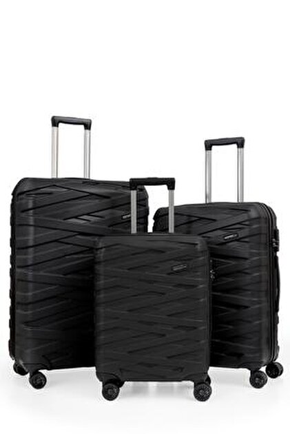G&D Polo Suitcase Abs 3'lü Lacivert Lüx Valiz Seyahat Seti 600.04