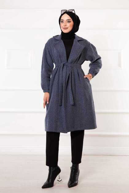 Herringbone Patterned Coat