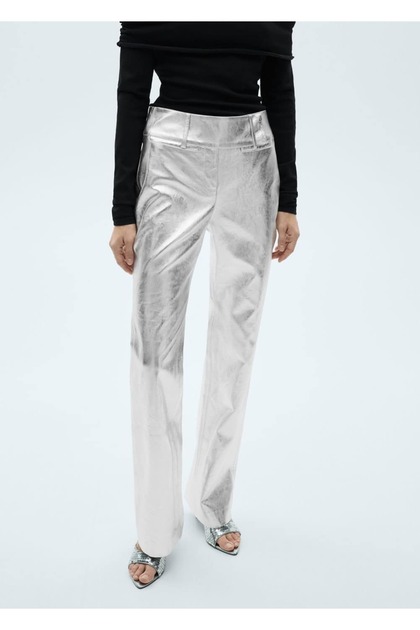 Metallic Skin Look Pants