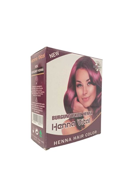 Henna Vital Burgundy Kızıl Rengi Henna Hint Kınası 6'lı Paket