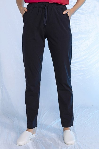 Lycra Nurse Uniform Single Bottom Navy Blue