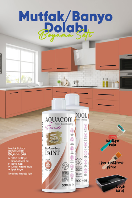 Aquacool Trend Mutfak Dolabı Boyama Seti / Banyo Dolabı Boyama