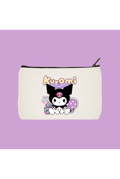 Kuromi 6 Waterproof Printed Tote Makeup Bag, Pen Holder, Wallet