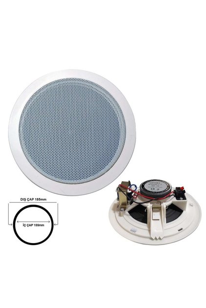 Nwork C-5T Alçıpan Tavan Hoparlör 13cm 10 Watt Trafolu Beyaz