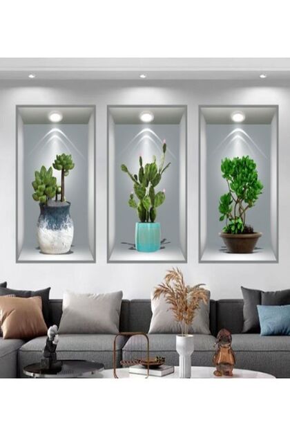 Özasya AVM 3D Çiçek Vazo Duvar Sticker 3 lü Set GRİ Fon - Fiyatı Özasya AVM 3D Çiçek Vazo Duvar Sticker 3 lü Set GRİ Fon - Fiyatı