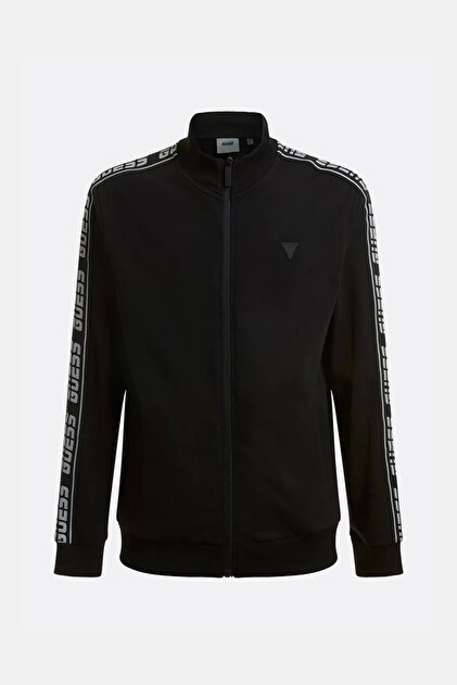 Guess FULL ZIP NEW ARLO SW Erkek Siyah Eşofman Üstü Z2YQ12K6ZS1