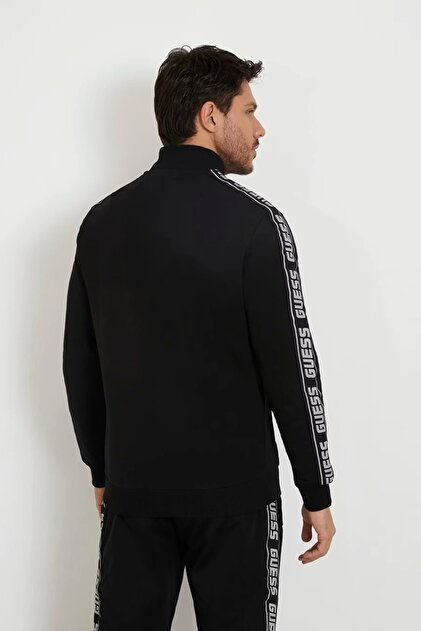 Guess FULL ZIP NEW ARLO SW Erkek Siyah Eşofman Üstü Z2YQ12K6ZS1