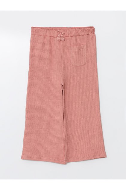 Basic Baby Girl Trousers with Elastic Waist
