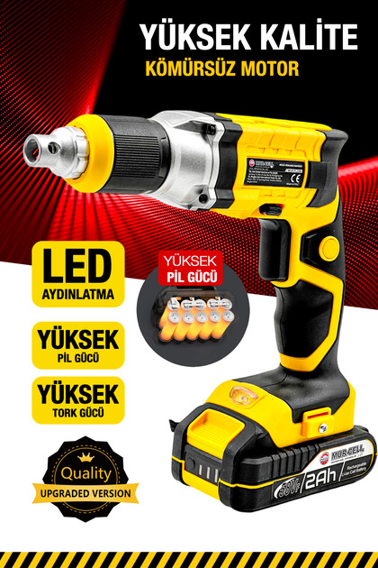 PROXTECH Şarjlı Metal Şanzıman Otomatik Alçıpan Vidalama 2x Çift