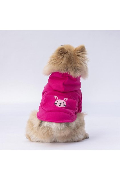 Tavşan Kanguru Cepli Hoodie Kedi-köpek Hoodie- Sweatshirt Kedi Köpek Kıyafeti