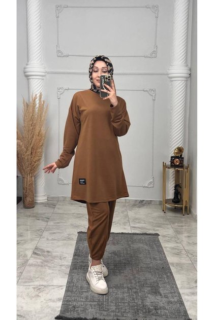 Hijab 2 Piece Set - Tan