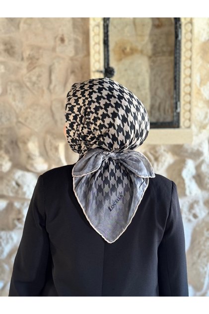 KADIN PAMUK SOFT EŞARP KAZ AYAĞI DESEN