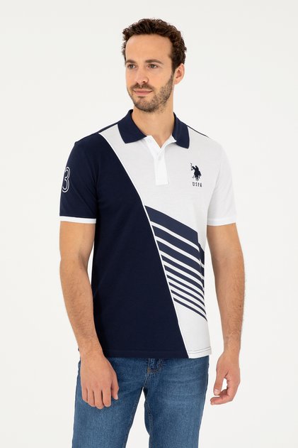 Men's Navy Blue T-Shirt - 50281943 -Vr033 Model