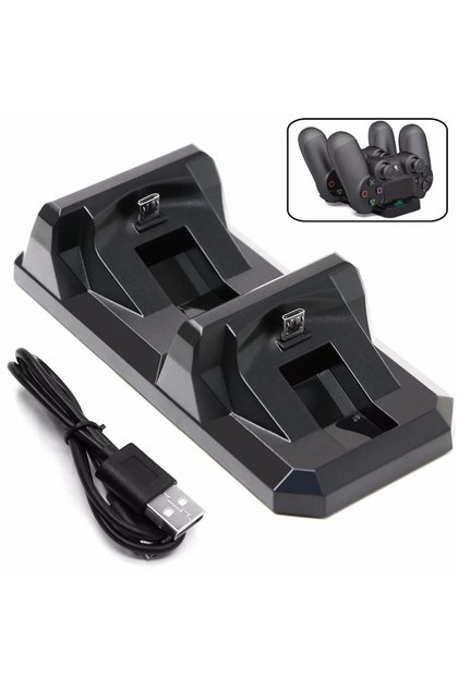 Black USB Dual Charge Dock For PS4 Controller Gaming Charging Stand Holder For PlayStation 4 Wirel.