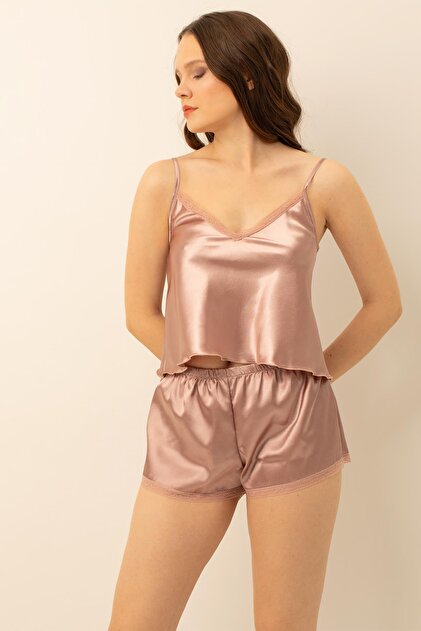 DoReMi Satin Shorts Set- Trendyol