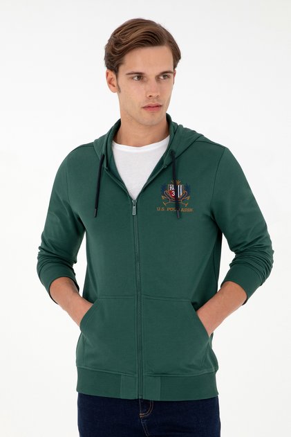 Men's Dark Green Knitted Cardigan 50293649 -Vr079