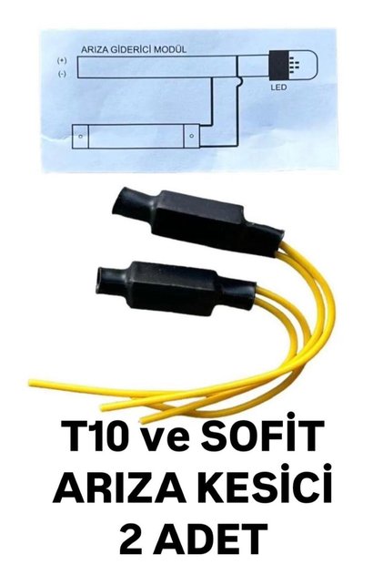 5W T10 ve SOFİT Park Plaka LED Ampul Arıza Lambası Engelleyici Canbus Dekoder Direnç