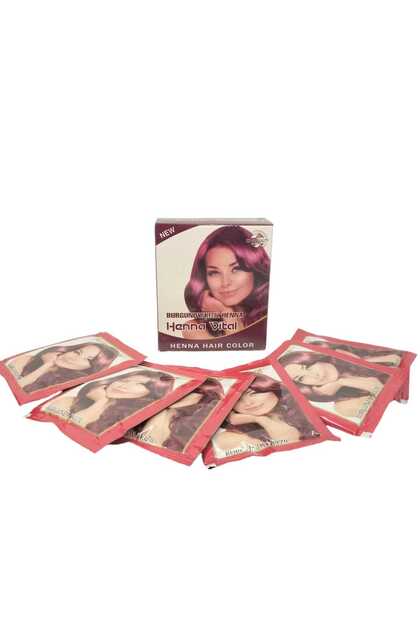 Henna Vital Burgundy Kızıl Rengi Henna Hint Kınası 6'lı Paket