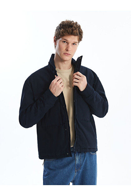 Comfortable Fit Stand Collar Men's Coat