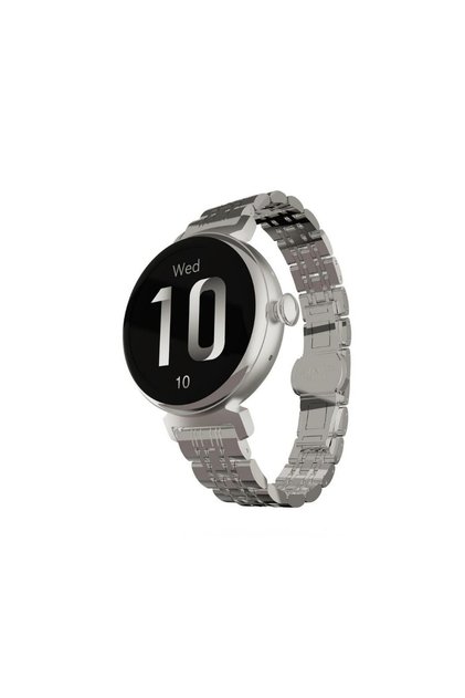 Future Aura Silver Smart Watch - Bluetooth 5.2, 27mm Amoled Screen, Voice Call Feature
