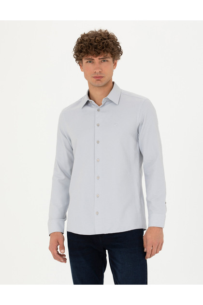 Gray Slim Fit long sleeve shirt 50278184-vr024