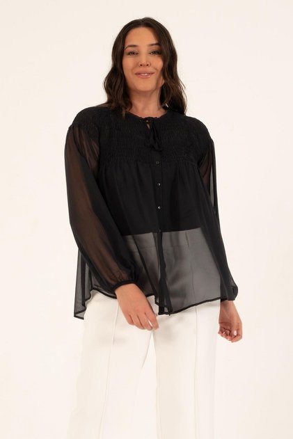 Gipe detaljna bluza od šifona