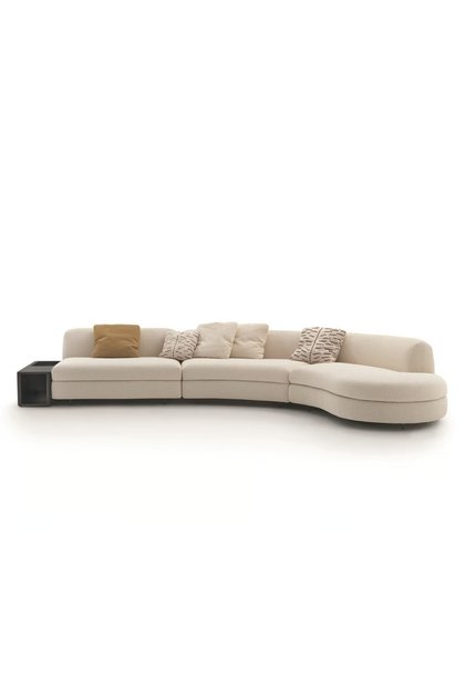 Parlex-b L Köşe Oturma Grubu Koltuk Takımı Modern Yataklı Salon Takımı 4 Parça Oval Teddy Sehpalı