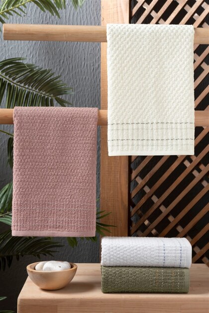 Neşe Home Anna 4-Piece Kitchen Drying Towel Set 40X60 – 360Gr, Soft and Absorbent