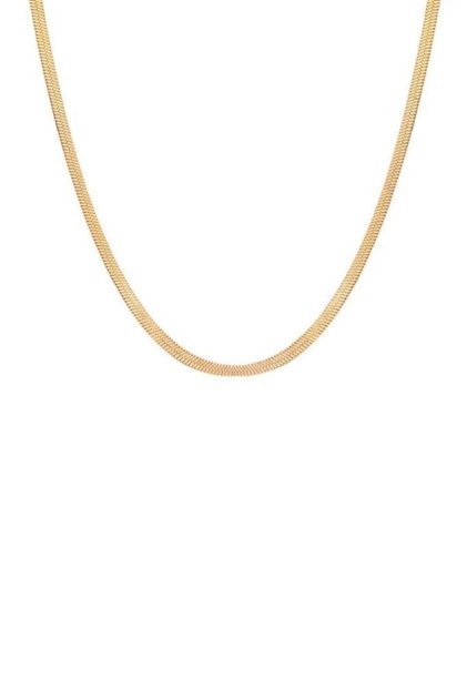 Women's Gold Flat Steel Chain Necklace TMJ30195-295-G