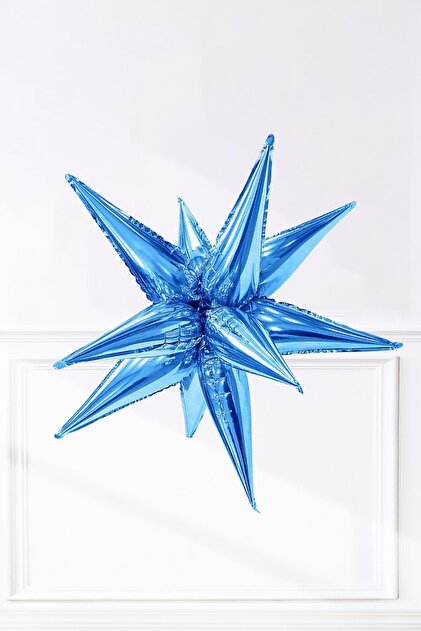 Blue Polar Star Foil Balloon One Piece Large Polar Star Balloon 27Inch 70cm