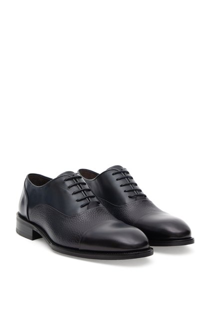 Navy Blue Microlight Sole 100% Leather Classic Shoes 50295302-Vr033