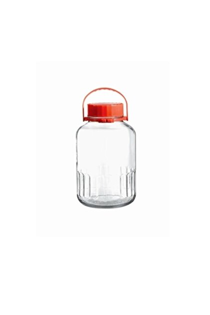 80006 Red Jar with Lid 4 Lt