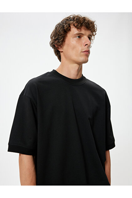 Oversize T-Shirt Short Sleeve Crew Neck Cotton