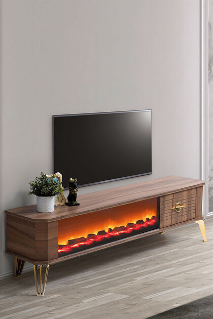 Breda Home Concept Clas XL Şömineli Çekmeceli Tv Ünitesi - Fiyatı