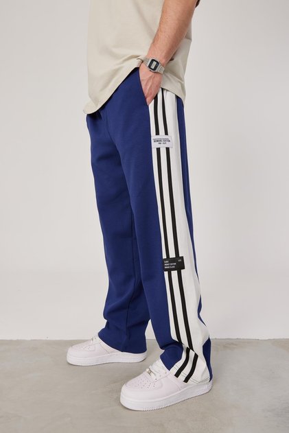 Men's Sweatpants Edition Label Blue Oversize Loose Fit