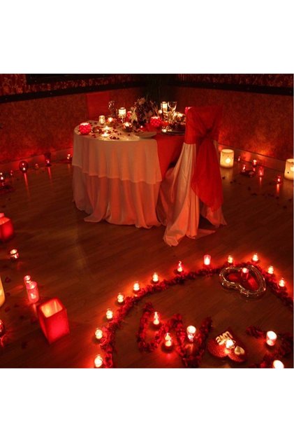 Love Package Mega Package- Dried Rose Petals-Heart Candle- Heart Foil Balloon- Surprise Romantic Love Package