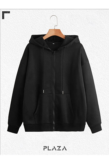 Plaza Butik Jachetă cardigan din lână cu glugă, sezonieră, cu