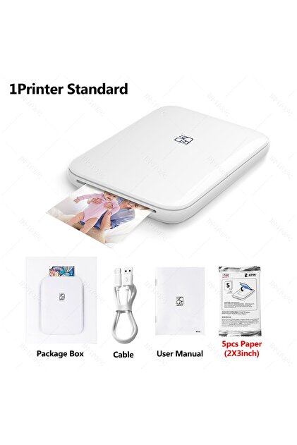 Printer add 5pcs MT53 Color Photo Portable Printer Mobile Phone Mini Handheld Pket Wifi Bluetooth Pr