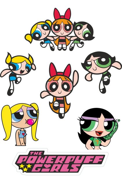 Oto Sticker Etiket Powerpuff Girls A4 Set Motosiklet Sticker