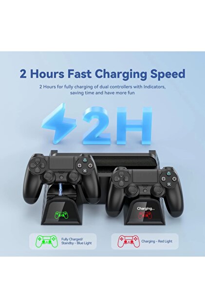 Blackbird Game Center Hepu TP4-882C PS4 3 Soğutma Fanlı Stand Şarj