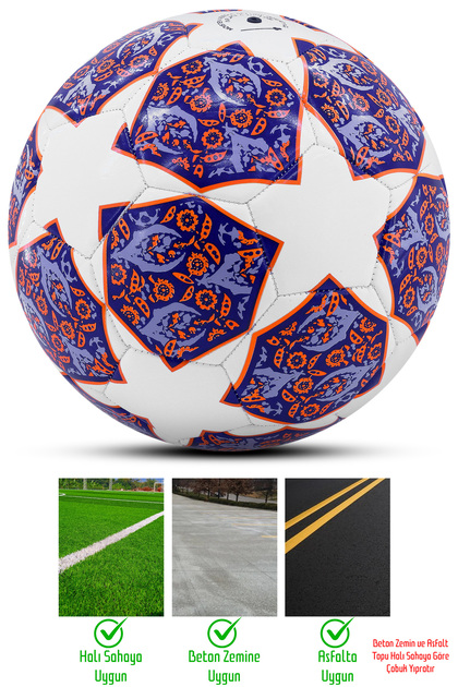 Futbol Topu Pompalı Şampiyonlar Ligi Çocuk-Genç Halı Saha Futbol Topu No:5