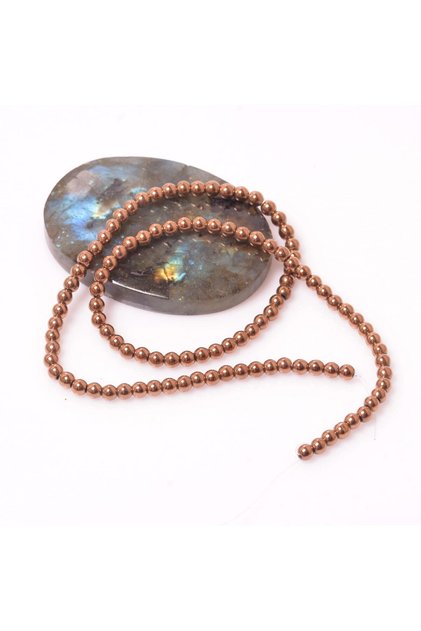 Hematit Taşı Dizi - 4 mm Rose Renkli