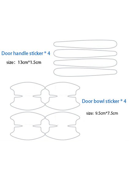 8 pcs 8Pcs TPU Car Door Bowl Anti-scratch Sticker Auto Door Bowl Handle Protection Sticker Paint Sur