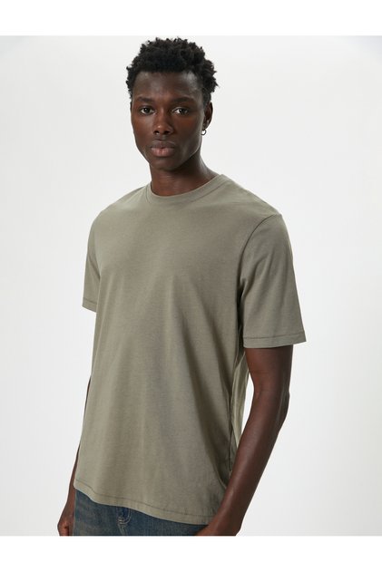 Crew Neck Basic Cotton Short Sleeve T-Shirt