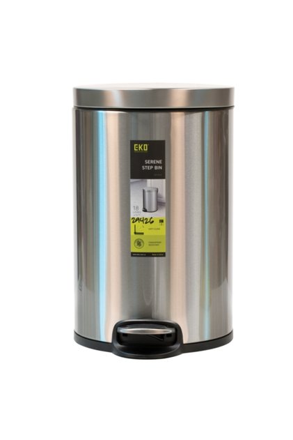 Serene Stainless Steel Soft Closing Lid Step Bin