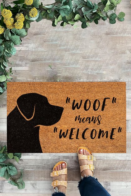 Dog Patterned Mat, Themed, Written Mat Suitable for Indoor and Outdoor
