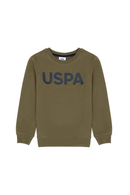 Children's Khaki Basic Crew Neck Sweatshirt 50269425-Vr027