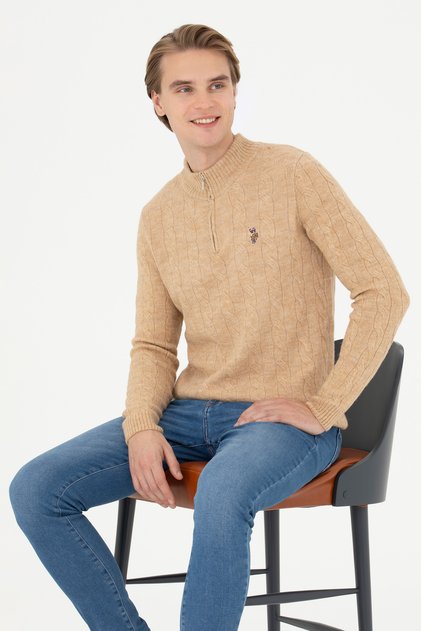 Men's Sand Melange Sweater 50270972-Vr123